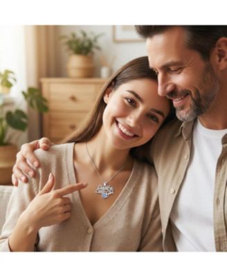 Inspirational 'Daddy's Little Girl' Opal Pendant Necklace Daughter Sterling Silver