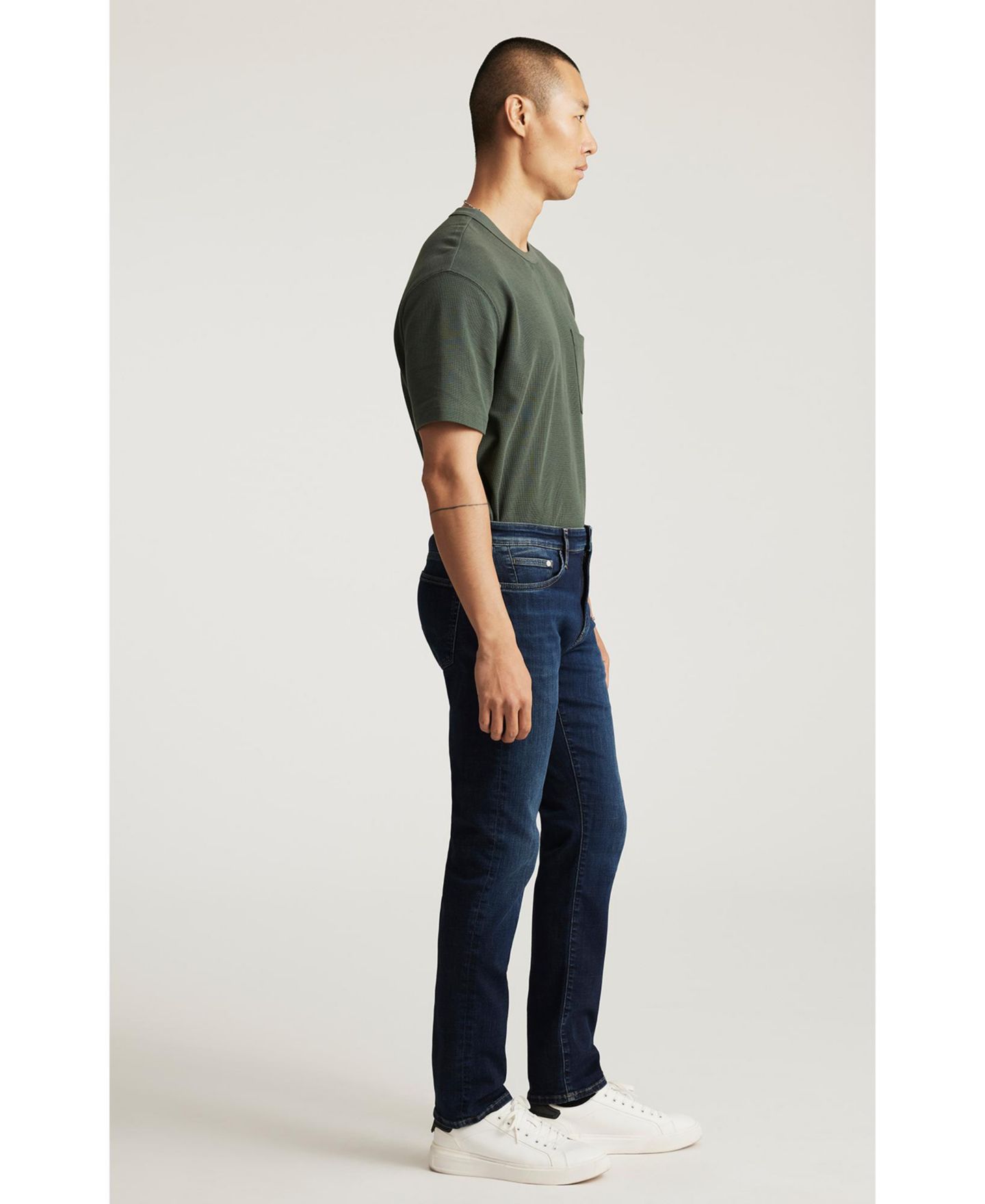 Мужские джинсы Mavi Jeans Jake Slim Leg In Midnight Brushed Feather Denim, цвет: Полуночный синий — фото 2