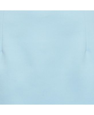 Women's Blue Crepe Mini Skirt