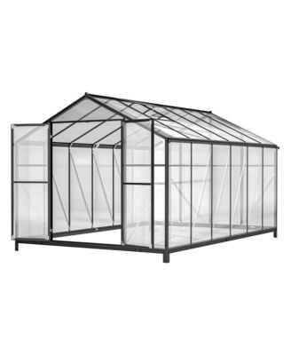 Premium 8'x12' Walk-In Greenhouse with Polycarbonate Walls and Aluminum Frame