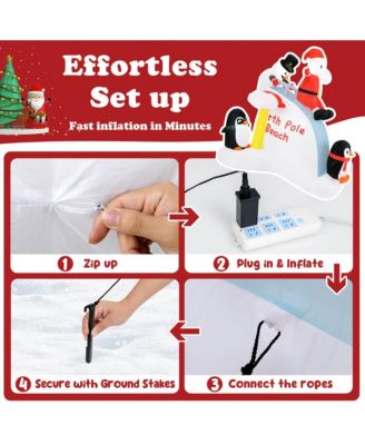 6 Ft Christmas Inflatable with LED lights Indoor/Outdoor Lighted Xmas Inflatable