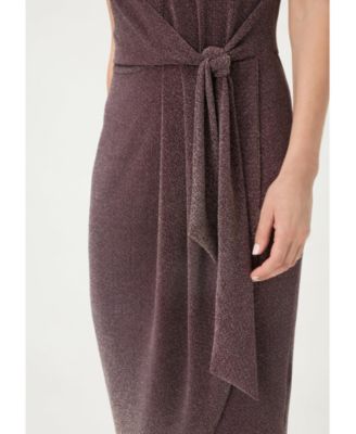 Women's Sparkle Faux Wrap Dress