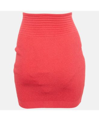 Women's Pink Stretch Knit Mini Skirt