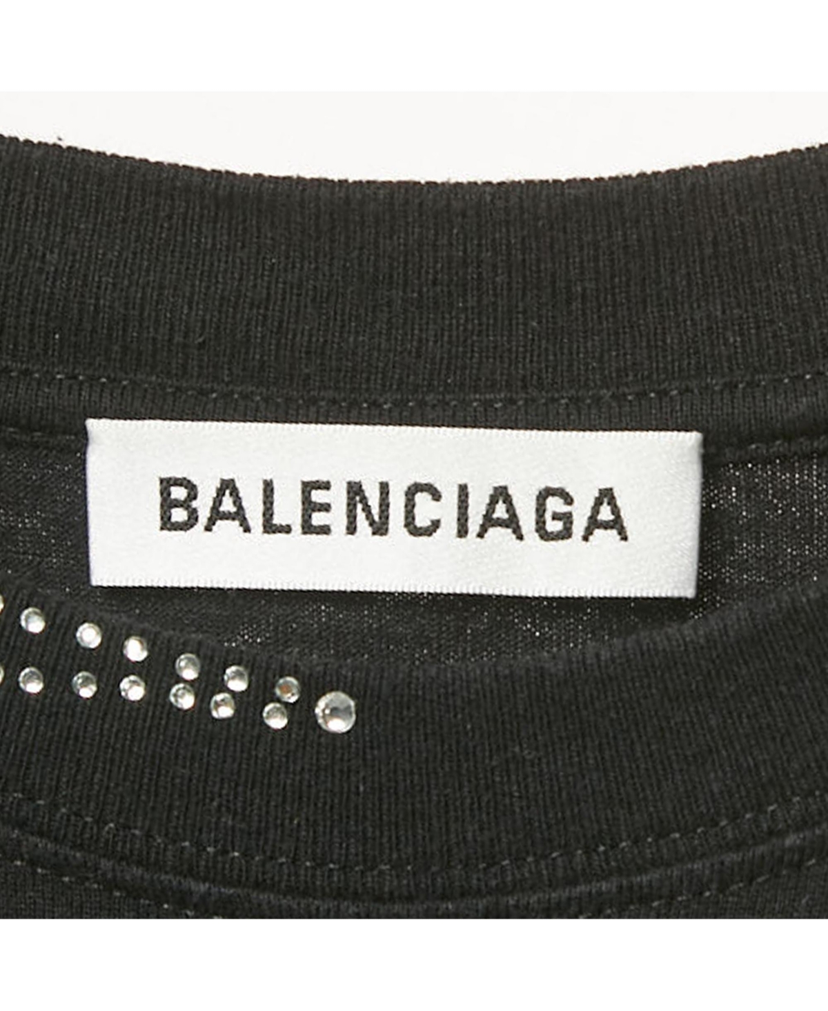 Pre-Owned Balenciaga Women's Eiffel Tower Crystal Jersey T-Shirt