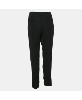 Women's Pre-Owned Versus Versace Black Crepe Safety Pin Detail Trousers