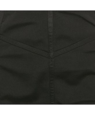 Women's Black Mesh Trim Jersey Pencil Skirt