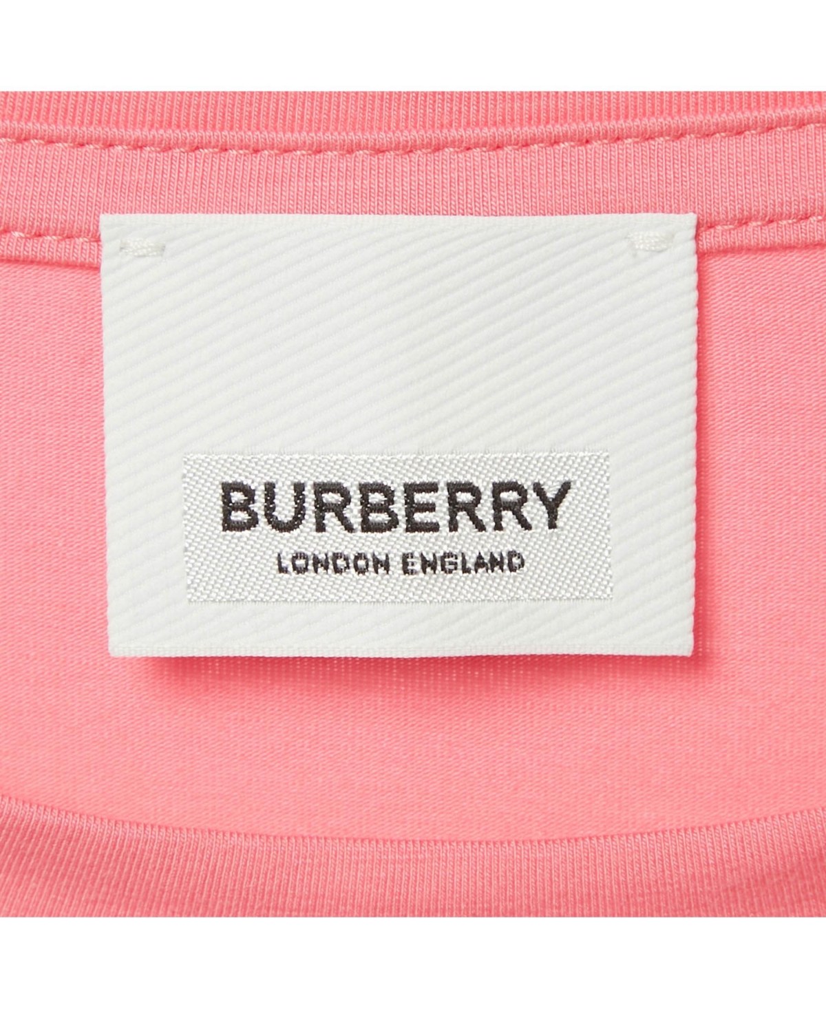 Pre-Owned Burberry Women's Pink Logo Print Cotton And Modal Crew Neck T-Shirt
