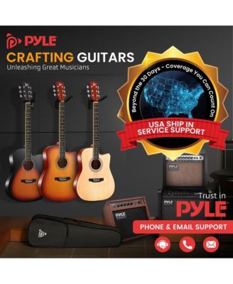 41" Full-Size Acoustic Guitar Kit, Cutaway Body with Digital Tuner, and Accessory Kit, (Sunburst Teardrop