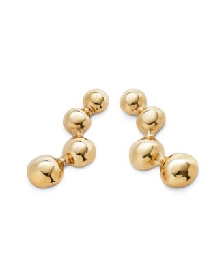 High-Shine Gold "Bubble" Drop Earrings