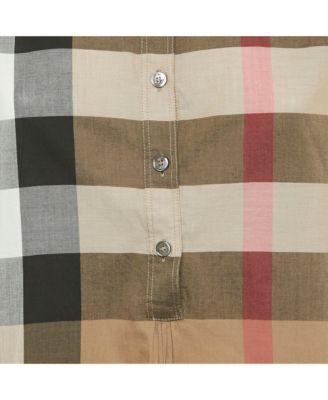 Women's Beige Silk Buttoned A-Line Sleeveless Shirt Blouse