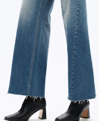 Women's High-Rise Faded Wash Wide-Leg Jeans