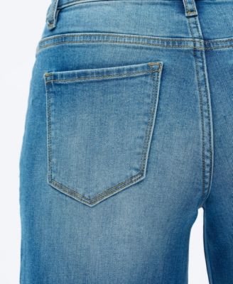 Women's Mid-Rise Floor-Length Wide-Leg Regular-Fit Jeans