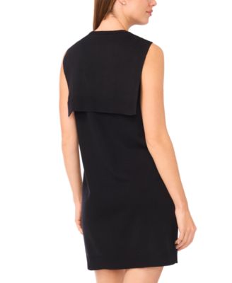 Women's Sleeveless Cardigan Overlay Sweater Dress