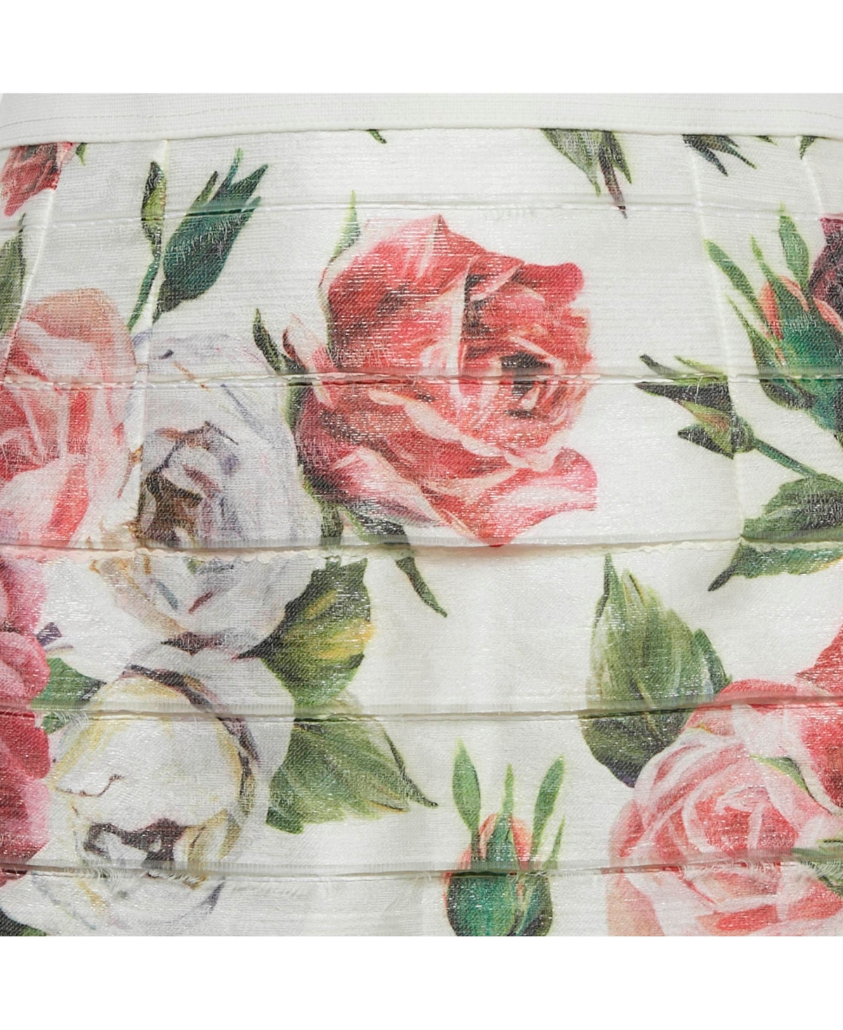 Pre-Owned Dolce & Gabbana Women's White Floral Print Crepe Short Skirt