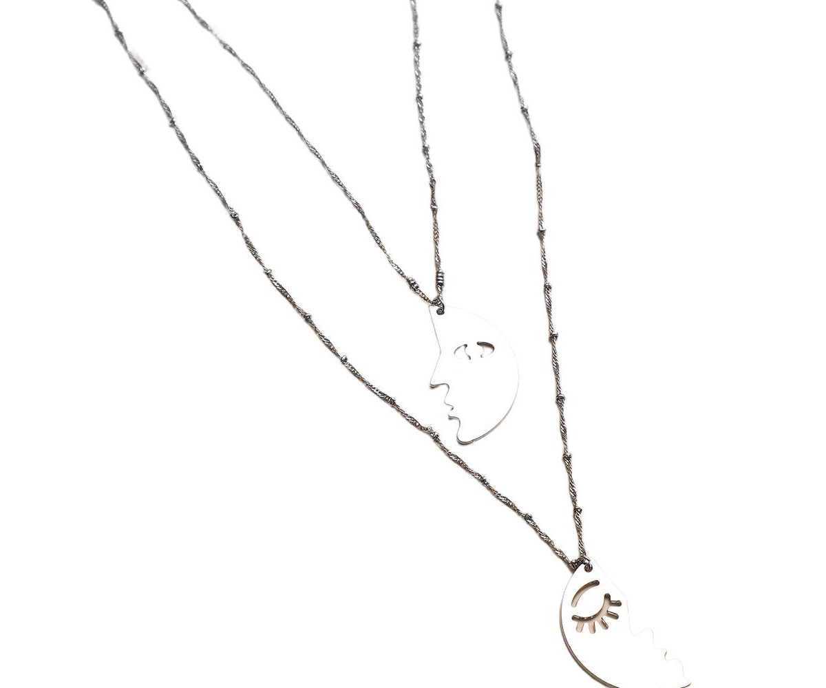 Sohi Women's The Lovers Multi-Layer Necklace