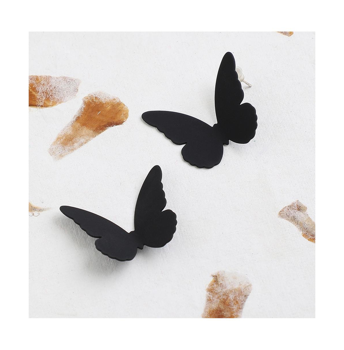 Sohi Women's Minimal Butterfly Stud Earrings