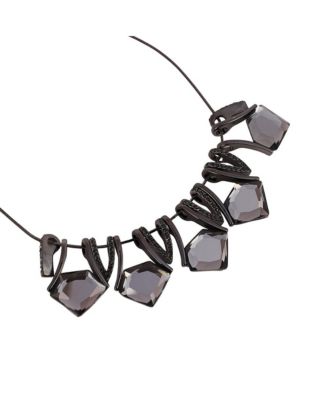 Women's The Stake-Gem Collar Necklace - Space Grey