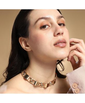 Women's The SwirlBlock-Link Chain Necklace - California Gold