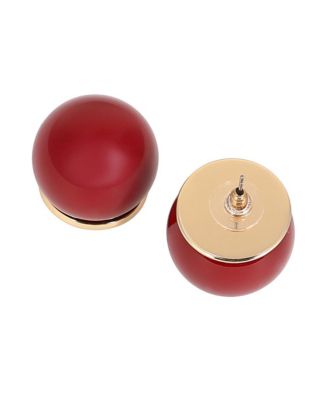 Women's The Chunky-Jacqueline Stud Earrings - Cherry Red & California Gold