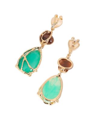 Women's The Veined-Teardrop Drop Earrings - California Gold