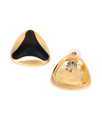 Women's The Enamel-Triad Stud Earrings - Antique Gold
