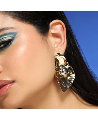 Women's The Techno-Flora Statement Earrings - California Gold