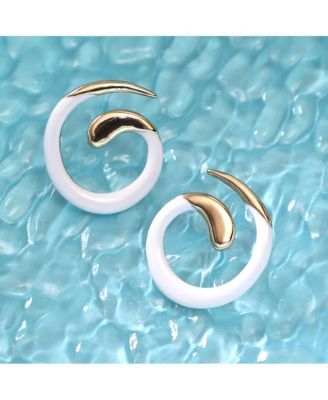 Women's The Enamel-Spirale Stud Earrings - California Gold