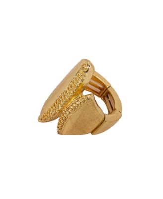 Women's The Overlap-Conchiglia Statement Ring - Antique Gold