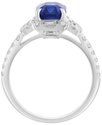 Diamond (5/8 ct. t.w.) & Sapphire (1-1/2 ct. t.w.) Ring in 14k White Gold