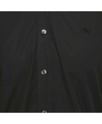 Men's Black Cotton Long Sleeve Shirt