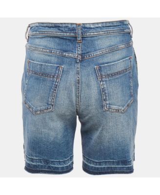 Women's Pre-Owned D&g Multicolor Patchwork Denim Bermuda Shorts