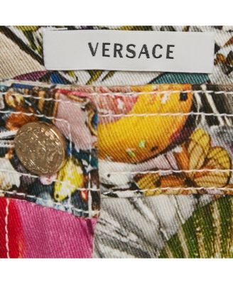 Women's Multicolor Printed Denim Shorts