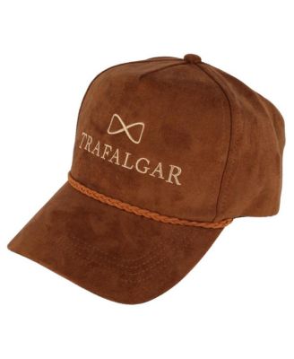 Men's Traflagar's Faux Suede 5 Panel Cap with Braided Rope