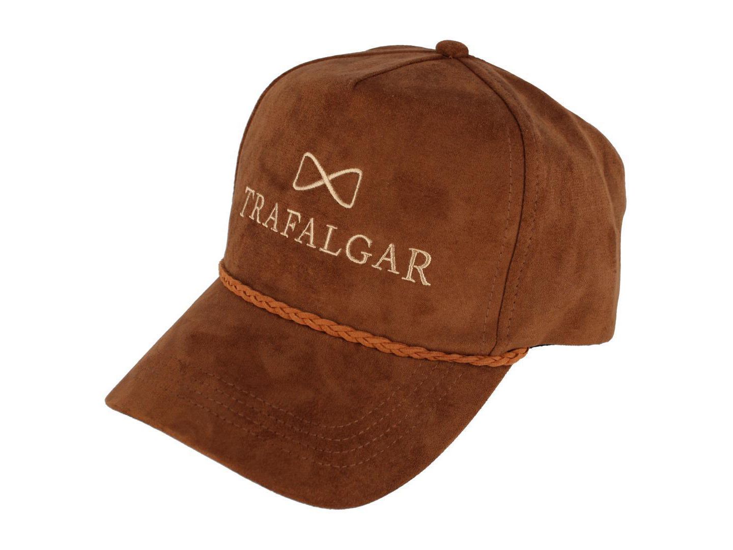 Мужская кепка TRAFALGAR Traflagar's Faux Suede 5 Panel with Braided Rope, цвет: Коньячный — фото 3
