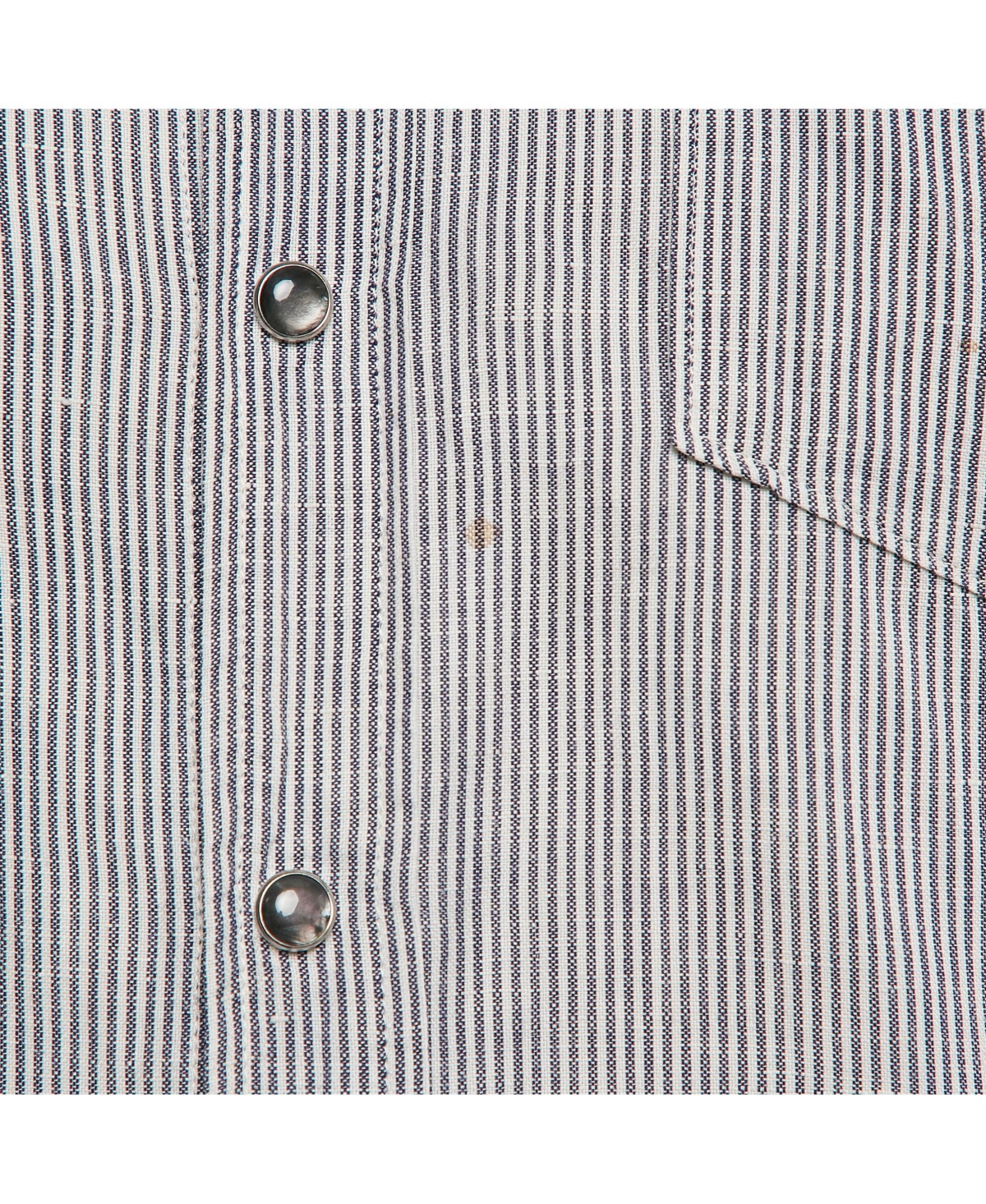 Pre-Owned Dolce & Gabbana Men's Grey Stripe Cotton Button Front Shirt