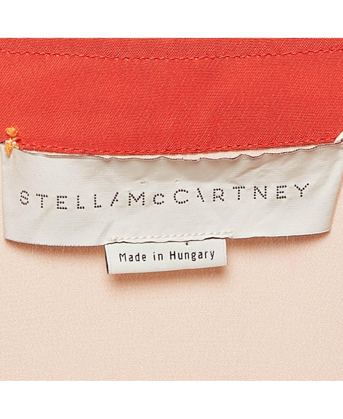 Pre-Owned Stella Mccartney Women's Pale Pink Silk Crepe Contrast Collar Detail Blouse