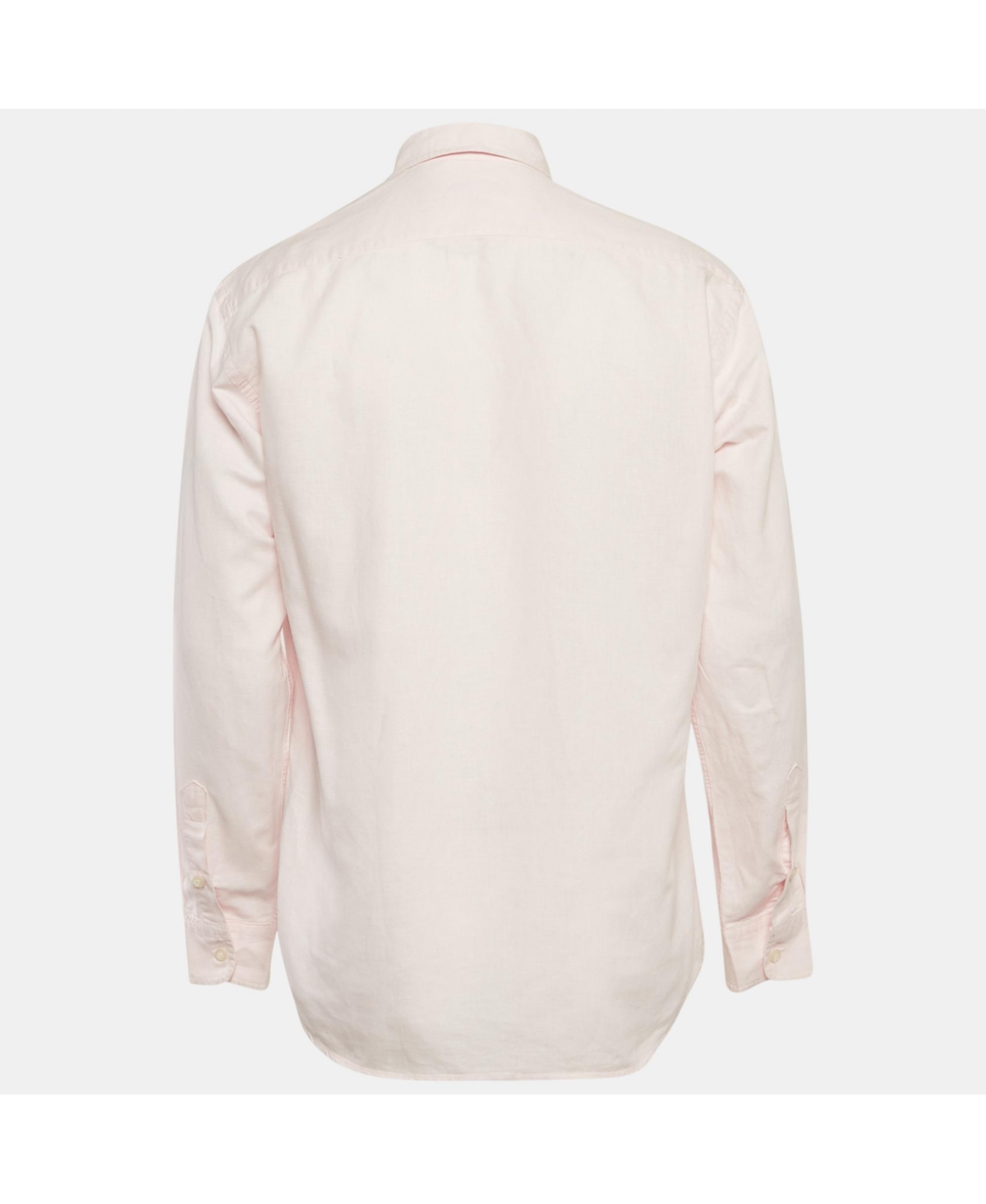 Pre-Owned Burberry Men's Pink Linen Long Sleeve Shirt