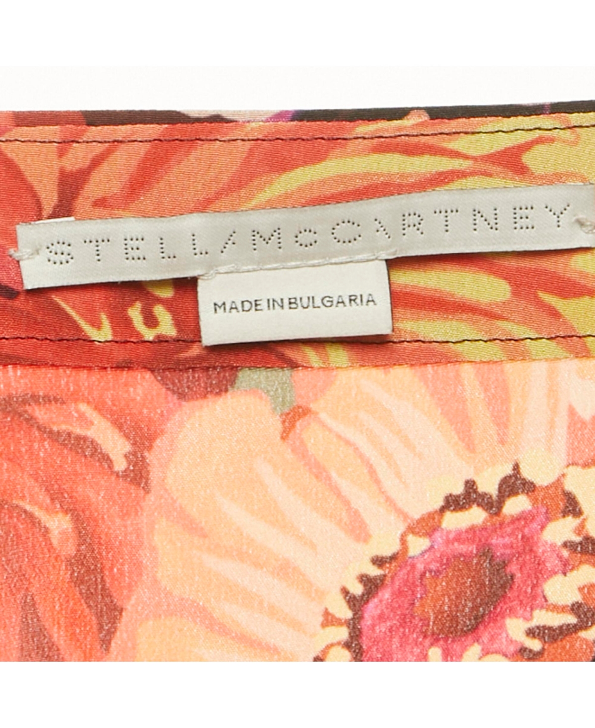 Pre-Owned Stella Mccartney Women's Multicolor Floral Print Silk Wrap Style Midi Skirt