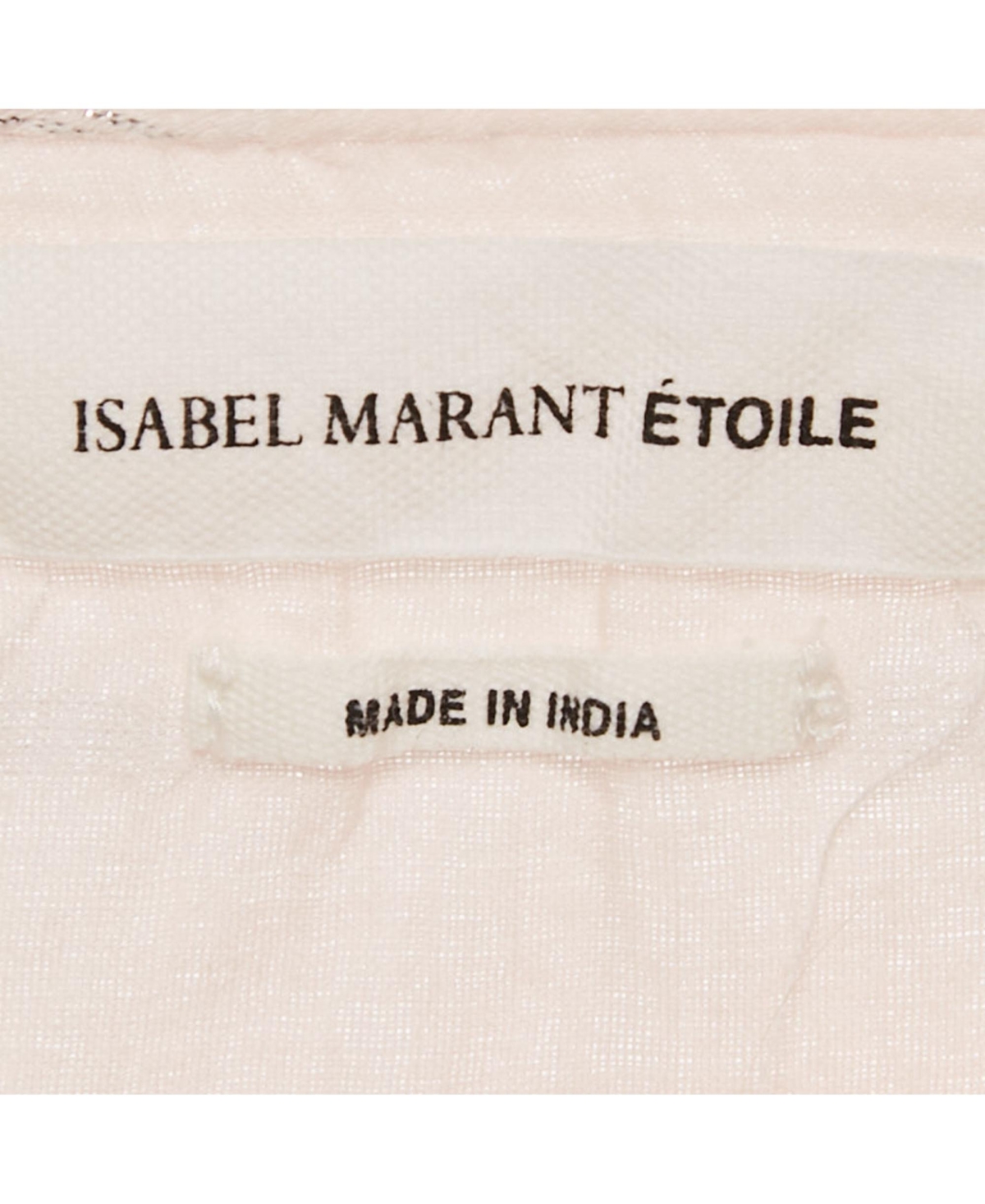 Pre-Owned Isabel Marant Women's Etoile Pink Lurex Striped Cotton Blouse