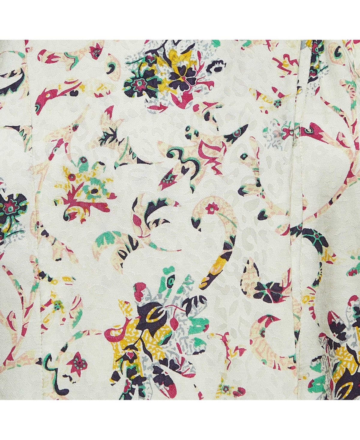 Pre-Owned Isabel Marant Women's Etoile Multicolor Print Crepe Long Sleeve Blouse