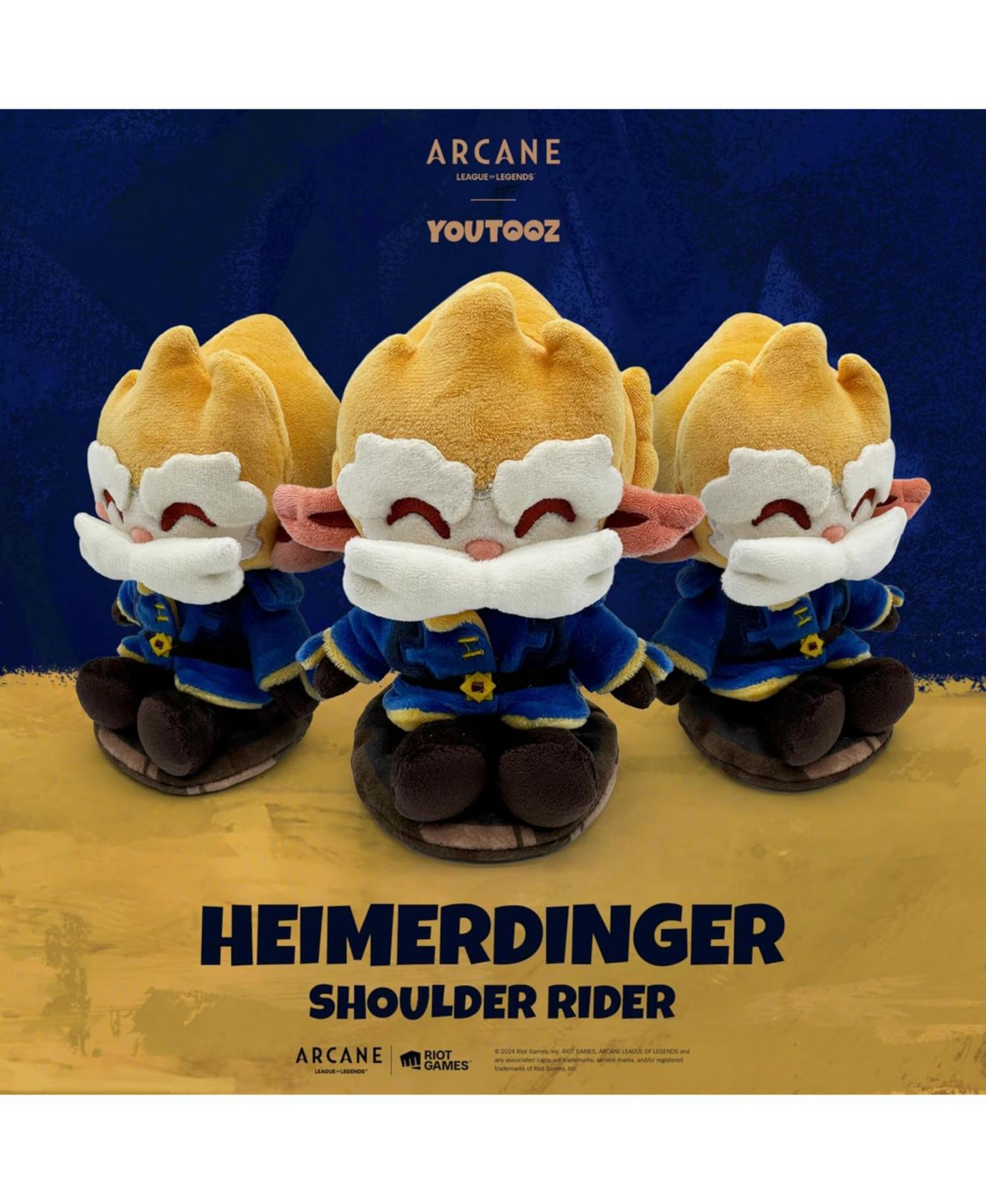 Детская мягкая игрушка Youtooz Arcane Heimerdinger 6" Magnetic Shoulder Rider Plush — фото 6