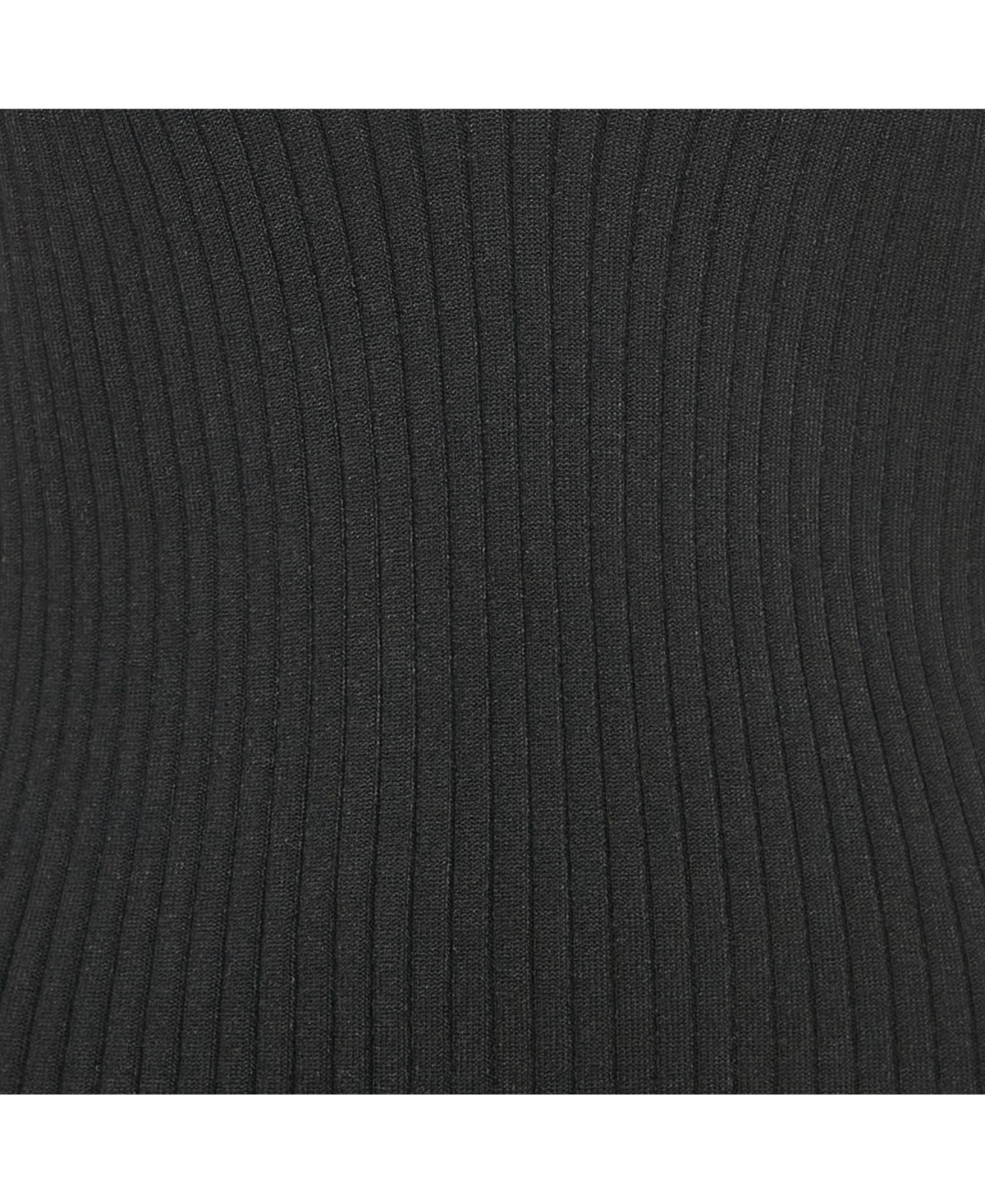 Pre-Owned Versace Women's Black Rib Knit Medusa Detail Tank Top