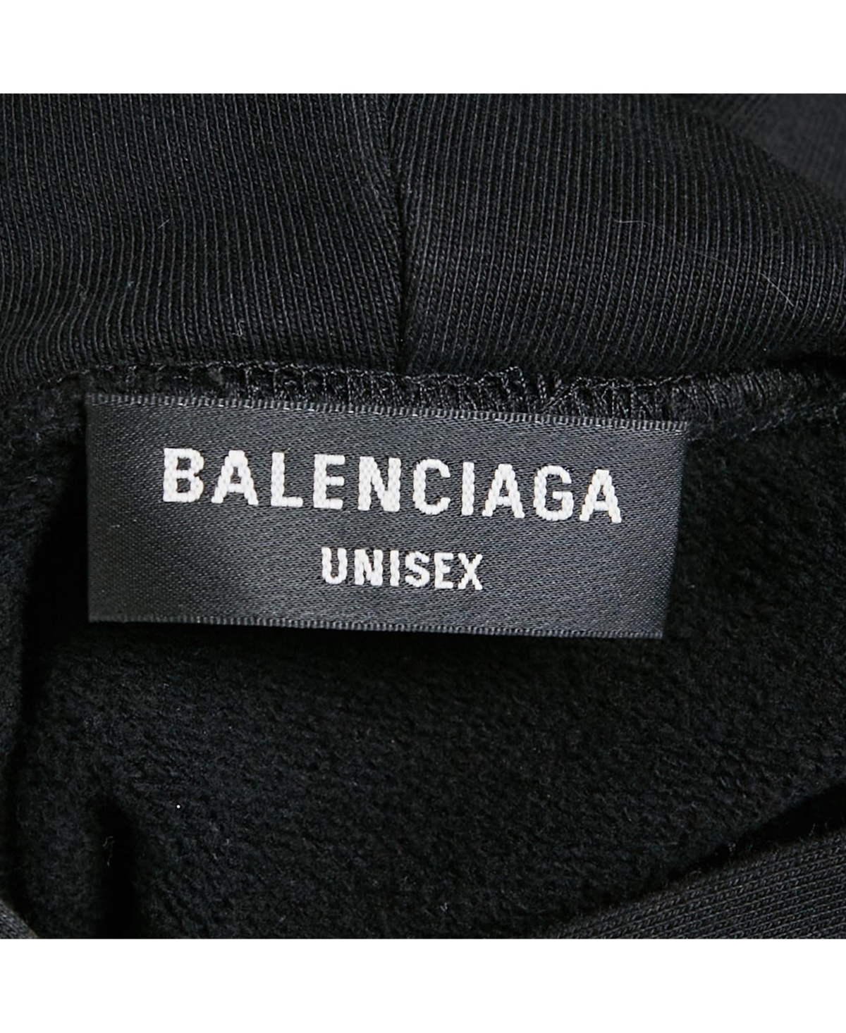 Pre-Owned Balenciaga Men's Unisex Black New York Embroidered Cotton Hoodie