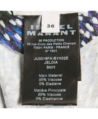 Women's Etoile Blue Jeldia Print Jersey Draped Midi Skirt