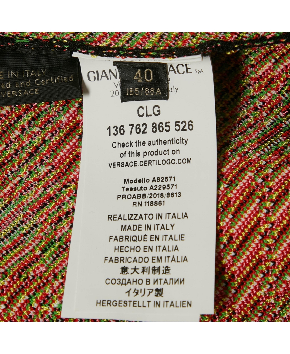 Pre-Owned Versace Women's Multicolor Jacquard Knit Sleeveless Top