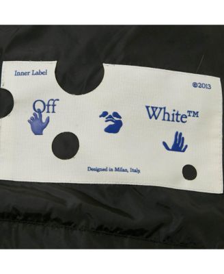 Men's Black Logo Print Synthetic Hooded Windbreaker Jacket