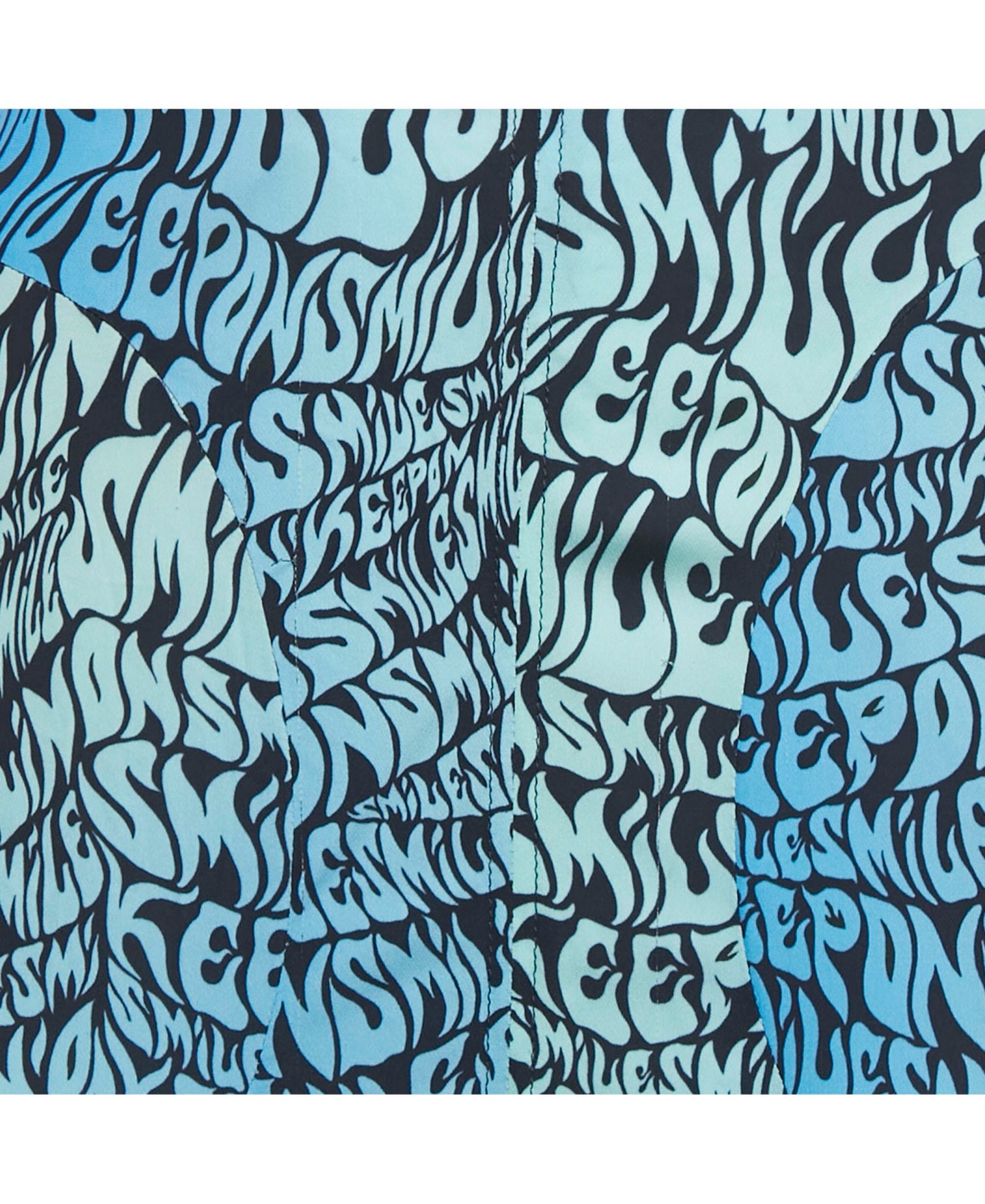 Pre-Owned Stella Mccartney Women's Blue Printed Crepe De Chine Midi Skirt