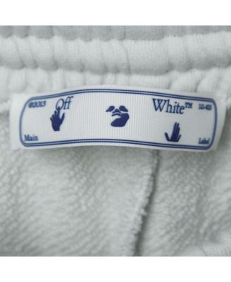 Women's White Print Cotton Drawstring Straight Leg Pants