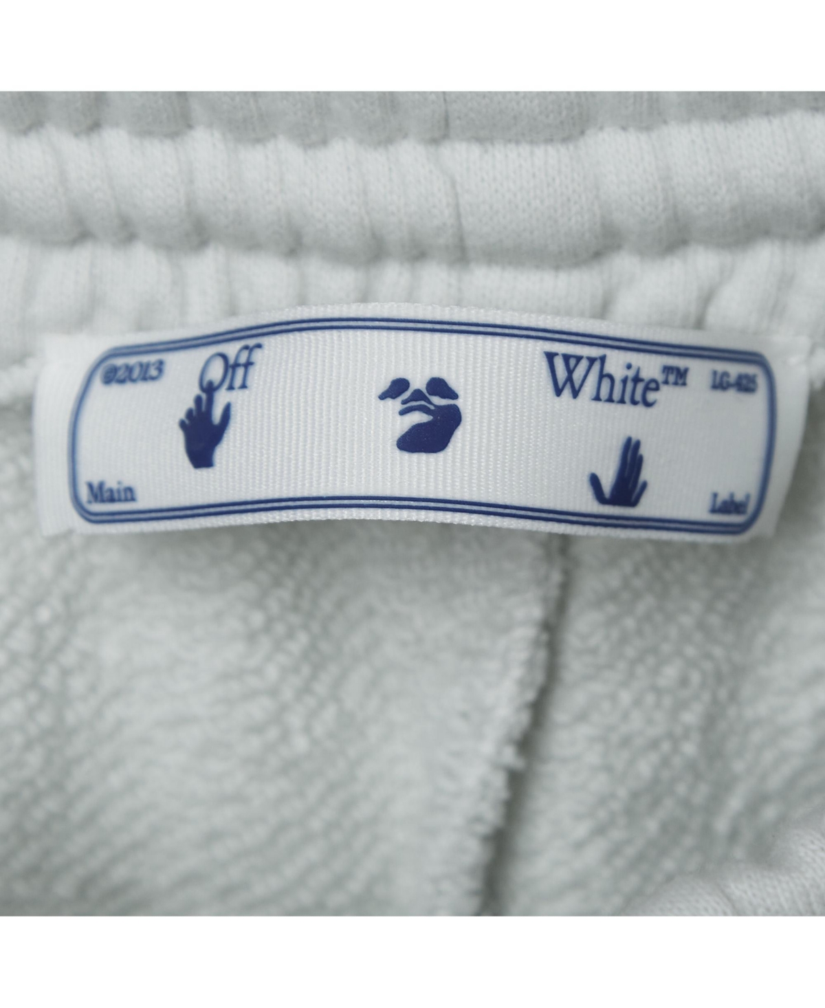 Pre-Owned Off-White Women's White Print Cotton Drawstring Straight Leg Pants