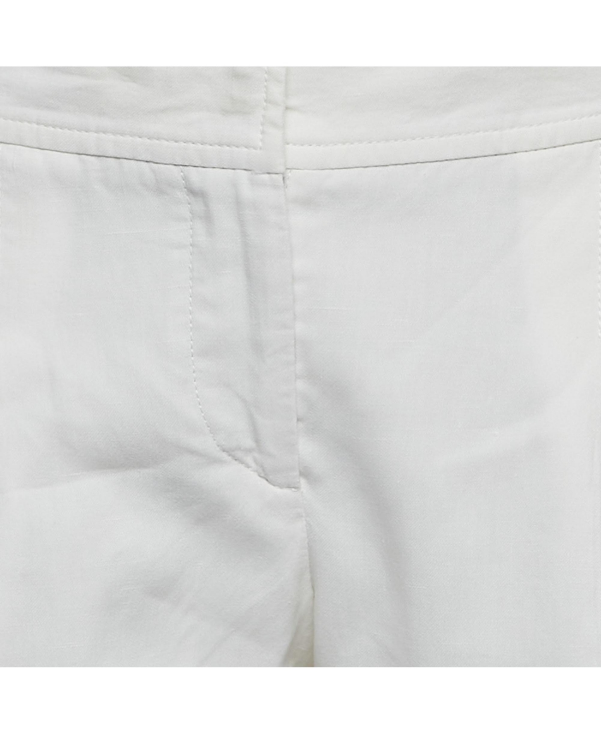 Pre-Owned Brunello Cucinelli Women's White Linen Blend Tapered Trousers
